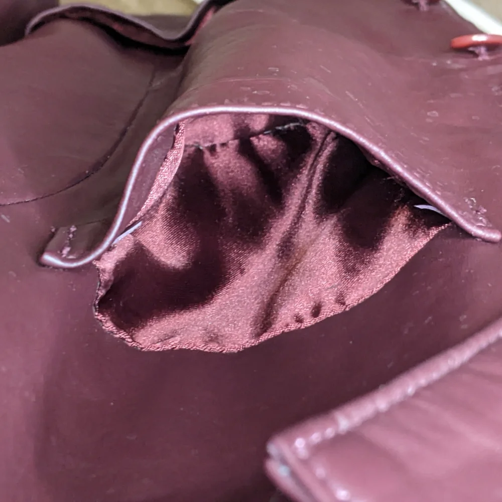 Dialogue Genuine Leather Burgundy Red Jacket Size S Woman - Picture 8 of 14